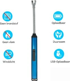 Elektrische Aansteker – USB Oplaadbaar - Blauw – Fornuis – BBQ – Openhaard – Lange Flexibele Aansteker -Merkloos Verkoopwinkel 1042x1200 1