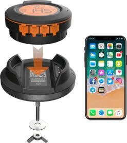 ToGrill - Smart Bluetooth Barbecue Dome Thermometer Met 2 Probes AT-02 | Draadloze Slimme BBQ Vleesthermometer Met App | -Merkloos Verkoopwinkel 1061x1200