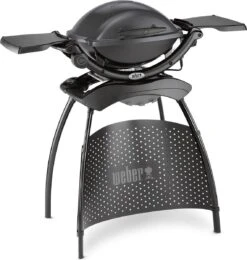 Voorkant 64 Weber Q 1400 Stand - Elektrische Barbecues - Dark Grey