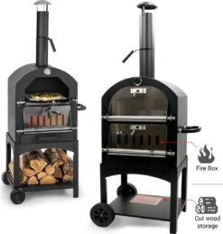 MaxxGarden Pizza Oven Buiten - Houtskool – Incl. Pizzasteen - 45x65x158cm -Merkloos Verkoopwinkel 1146x1200