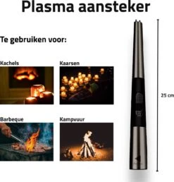 Oplaadbare Lange Elektrische Aansteker - Duurzame Plasma Aansteker – Luxe Aansteker - Inclusief Cadeauverpakking - BBQ – Kaarsen - Zwart -Merkloos Verkoopwinkel 1150x1200 1