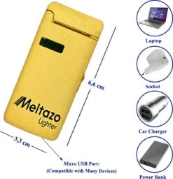 MELTAZO Elektrische Aansteker, Aansteker Gas, Electric Lighter, Gasaansteker Navulbaar, Elektronische Aansteker, Aansteker Plasma, Aansteker Vuurwerk, USB Aansteker Plasma, 2-in-1 Aansteker Voor Sigaretten Camping Kaarsen - 2023 Editie -Merkloos Verkoopwinkel 1158x1200