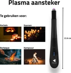 Oplaadbare Lange Elektrische Aansteker - Zwart - Duurzame Plasma Aansteker - Inclusief Cadeauverpakking - BBQ - Kaarsen -Merkloos Verkoopwinkel 1177x1200 1