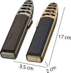 Merkloos Turbo Jetflame Aansteker - Gasbrander - Vuurwerk Torch - Crème Brûlée Brander - BBQ En Sigaren Aansteker - Windproof - Walnoothout Met Grijze Metalen Behuizing -Merkloos Verkoopwinkel 1177x1200 3