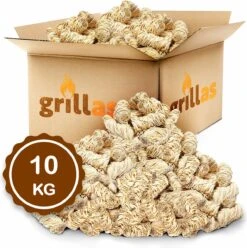 Aanmaakkrullen Voor BBQ Of Kachel | 10kg ECO FSC Gecertificeerd Aanmaakhout Barbecue - Biologisch En Duurzaam Aanmaakwokkels - Houtwol Wokkels - Barbeque Aansteker - Aanmaakblokjes - Accessoires - Ongeveer 800krullen -Merkloos Verkoopwinkel 1195x1200 5