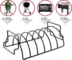 Rednas Sparerib Rek Bbq - Incl. Bakkwast - Bbq Rek - Bbq Accessoires - Rib Rack - Kiphouder - Bbq Gereedschap -Merkloos Verkoopwinkel 1200x1000