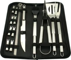 Krumble 18-delige Barbecue Set / Roestvrijstalen BBQ Set Van 18 / Inclusief Handige Opbergtas - RVS -Merkloos Verkoopwinkel 1200x1014