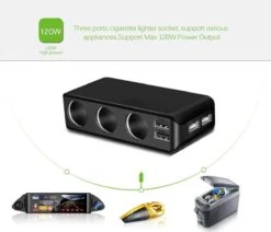 WiseGoods - Premium Auto Sigarettenaansteker Splitter - 4 Poorten USB - Autolader USB - Autolader Splitter - 12V Splitter -Merkloos Verkoopwinkel 1200x1031