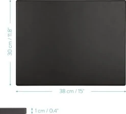 Navaris Pizzasteen XL Voor Oven En Barbecue - Rechthoekige Pizzaplaat 38 X 30 Cm - Inclusief Receptenboek - Keramisch Geglazuurd - Zwart -Merkloos Verkoopwinkel 1200x1093