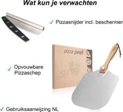 Pizzaschep – Inclusief Pizzasnijder – Opvouwbaar – Pizzaspatel – Pizza Schep – Taartschep – 30cm - Qwality -Merkloos Verkoopwinkel 1200x1095 1