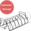 PROKING Sparerib Barbecue Rek – BBQ Accessoires – Inclusief Sparerib Recept – Anti-aanbak Lag – 35 X 19.5 X 11.5 CM -Merkloos Verkoopwinkel 1200x1138 1