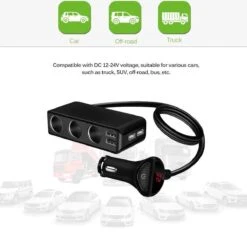 WiseGoods - Premium Auto Sigarettenaansteker Splitter - 4 Poorten USB - Autolader USB - Autolader Splitter - 12V Splitter -Merkloos Verkoopwinkel 1200x1158