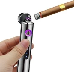 Allkinds Oplaadbare Elektrische Aansteker - USB Plasma Aansteker - Duurzaam - Windbestendig - Zwart -Merkloos Verkoopwinkel 1200x1161
