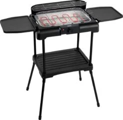 Princess 112250 Elektrische BBQ Met Zijplanken - BBQ - 40x25cm - Met En Zonder Statief Te Gebruiken - Met Zijplankjes - Ook Te Gebruiken Als Tafelgrill - 2200W -Merkloos Verkoopwinkel 1200x1164