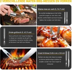 Saveur Royal® 35-delige Barbecue Gereedschapset In Roestvrij Staal - BBQ Grill Set Met Draagtas - Barbecuegerei-sets - Barbecue Accessoires Gereedschap - 35-delig -Merkloos Verkoopwinkel 1200x1170 3