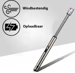 Oplaadbare Lange Elektrische Aansteker Buigbaar - Buigbare Aansteker - Duurzame Plasma Aansteker - Inclusief Cadeauverpakking - BBQ – Kaarsen – Zilver -Merkloos Verkoopwinkel 1200x1177