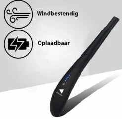 Oplaadbare Lange Elektrische Aansteker - Zwart - Duurzame Plasma Aansteker - Inclusief Cadeauverpakking - BBQ - Kaarsen -Merkloos Verkoopwinkel 1200x1178