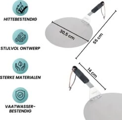 Nowad Pizzaschep RVS Rond - 30,5 Cm - PVC Handvat -Merkloos Verkoopwinkel 1200x1179 3