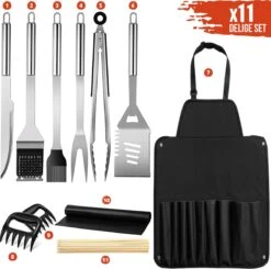 Squago BBQ Accesoires XXL Set Met Schort - Gereedschap - Gereedschapset Tang Borstel Mat -Merkloos Verkoopwinkel 1200x1189