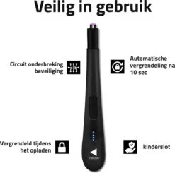 Oplaadbare Lange Elektrische Aansteker - Zwart - Duurzame Plasma Aansteker - Inclusief Cadeauverpakking - BBQ - Kaarsen -Merkloos Verkoopwinkel 1200x1190 2
