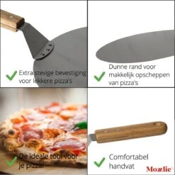Pizzaschep 30 Cm Voor Oven Of BBQ - Rond - RVS - Met Houten Handvat -Merkloos Verkoopwinkel 1200x1198 5