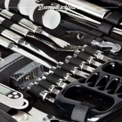 Mountain Jack® 40-Delige Luxe BBQ Grill Accessoires Set In Roestvrij Staal – Barbecue Gereedschap – Tangenset, Vlees Thermometer, Vleestang, Borstel, Spiezen, Vleesmes, Vleesvork -Merkloos Verkoopwinkel 1200x1199 5