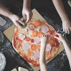 Buxibo 2in1 Pizzasteen - Voor BBQ & Oven - Inclusief Serveer Plank - Pizzabord/Pizzaplank - 30.5 X 38.1 X 1.4 Cm -Merkloos Verkoopwinkel 1200x1200 121