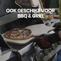 Buxibo 2in1 Pizzasteen - Voor BBQ & Oven - Inclusief Serveer Plank - Pizzabord/Pizzaplank - 30.5 X 38.1 X 1.4 Cm -Merkloos Verkoopwinkel 1200x1200 123