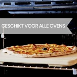 Buxibo 2in1 Pizzasteen - Voor BBQ & Oven - Inclusief Serveer Plank - Pizzabord/Pizzaplank - 30.5 X 38.1 X 1.4 Cm -Merkloos Verkoopwinkel 1200x1200 124