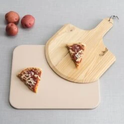 Buxibo 2in1 Pizzasteen - Voor BBQ & Oven - Inclusief Serveer Plank - Pizzabord/Pizzaplank - 30.5 X 38.1 X 1.4 Cm -Merkloos Verkoopwinkel 1200x1200 125