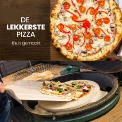 Buxibo 2in1 Pizzasteen - Voor BBQ & Oven - Inclusief Serveer Plank - Pizzabord/Pizzaplank - 30.5 X 38.1 X 1.4 Cm -Merkloos Verkoopwinkel 1200x1200 129
