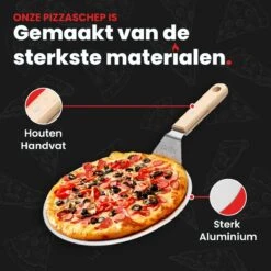 GrillX Pizzaschep Met Pizzasnijder - 30cm - In Luxe Doos - Pizzaspatel Voor BBQ & Oven - BBQ Accesoires Gereedschap -Merkloos Verkoopwinkel 1200x1200 145
