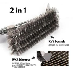 Gohh BBQ Borstel Met Schraper - Schoonmaakborstel - Barbecue Krabber Met Handige Bewaarzak 2 In 1 -Merkloos Verkoopwinkel 1200x1200 151
