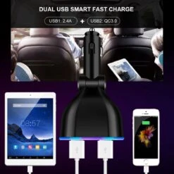 Auto Sigarettenaansteker Splitter - Losse Oplader - USB 2.0 A/USB 3.0 A 2 Poorten - Zwart - Snellader - Splitter - Auto Lader USB -Merkloos Verkoopwinkel 1200x1200 172