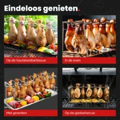 GrillX Kippenvleugelhouder - Kiphouder Voor BBQ & Oven - RVS - BBQ Accesoires -Merkloos Verkoopwinkel 1200x1200 203