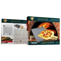 ETNA Pizza Set - Grote Pizzasteen & GRATIS Pizzaschep - 30 Cm X 38 Cm - Echt Italiaanse Pizzasteen - Broodbaksteen - BBQ Pizzasteen - Gemaakt Van Lavasteen Uit De Etna - Non-stick - Eppicotispai -Merkloos Verkoopwinkel 1200x1200 215