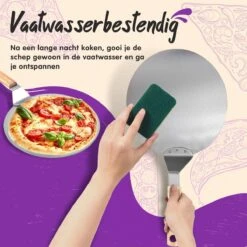 Nowad Pizzaschep RVS Rond Voor BBQ En Oven - 30,5 Cm - Pizzaspatel - Taartschep - Houten Handvat - Ophangbaar - Rond - Vaatwasbestendig - Keukenaccessoires -Merkloos Verkoopwinkel 1200x1200 254