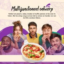 Nowad Pizzaschep RVS Rond Voor BBQ En Oven - 30,5 Cm - Pizzaspatel - Taartschep - Houten Handvat - Ophangbaar - Rond - Vaatwasbestendig - Keukenaccessoires -Merkloos Verkoopwinkel 1200x1200 255