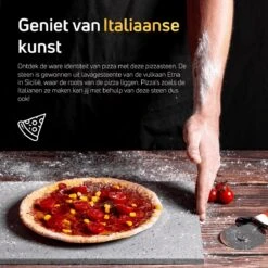 Pizzasteen BBQ Oven - Lava Van Vulkaan Etna - Barbecue Accesoires - Made In Italy - Broodbaksteen - 30x38x1.1 - VDN -Merkloos Verkoopwinkel 1200x1200 364