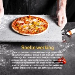 Pizzasteen BBQ Oven - Lava Van Vulkaan Etna - Barbecue Accesoires - Made In Italy - Broodbaksteen - 30x38x1.1 - VDN -Merkloos Verkoopwinkel 1200x1200 370