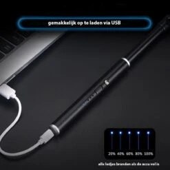Oplaadbare Lange Dunne Elektrische Aansteker - Duurzame Plasma Aansteker - Inclusief Cadeauverpakking - BBQ – Kaarsen - Zwart -Merkloos Verkoopwinkel 1200x1200 414