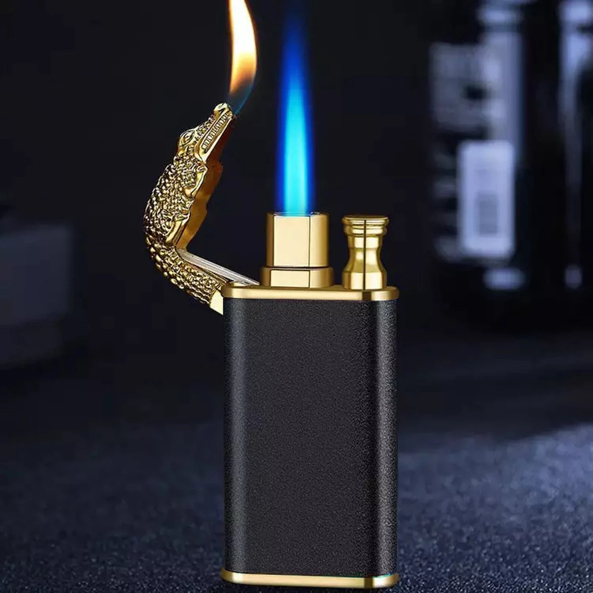 Krokodil Aansteker - Zwart 3 Krokodil Aansteker - Zwart