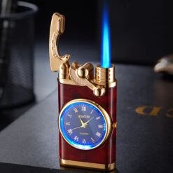 Flametimer Exclusieve Aansteker Met Horloge, 2 Stuks Willekeurig, Winddichte Draagbare Kaars Aansteker Voor Kaars Koken BBQ, Vuurwerk, Zak Zaklamp Aansteker Met Geschenkdoos, Cool Gift -Merkloos Verkoopwinkel 1200x1200 486