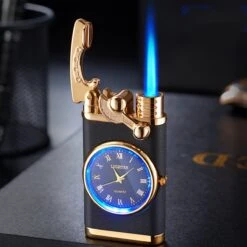 Flametimer Exclusieve Aansteker Met Horloge, 2 Stuks Willekeurig, Winddichte Draagbare Kaars Aansteker Voor Kaars Koken BBQ, Vuurwerk, Zak Zaklamp Aansteker Met Geschenkdoos, Cool Gift -Merkloos Verkoopwinkel 1200x1200 488