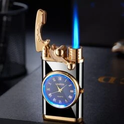 Flametimer Exclusieve Aansteker Met Horloge, 2 Stuks Willekeurig, Winddichte Draagbare Kaars Aansteker Voor Kaars Koken BBQ, Vuurwerk, Zak Zaklamp Aansteker Met Geschenkdoos, Cool Gift -Merkloos Verkoopwinkel 1200x1200 489