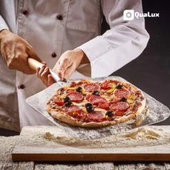 Qualux Pizzaschep Tweedelig – Pizzaschep Voor BBQ – Ophangbaar – Hout/rvs -Merkloos Verkoopwinkel 1200x1200 521