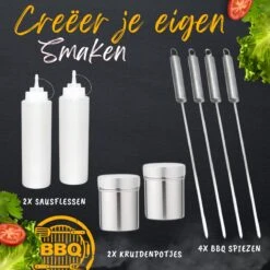 BBQ Gereedschapset - Opbergtas - BBQ Accessoires - BBQ Tang - BBQ Set - BBQ Borstel - BBQ Gereedschap - Roestvrij Staal -Merkloos Verkoopwinkel 1200x1200 562
