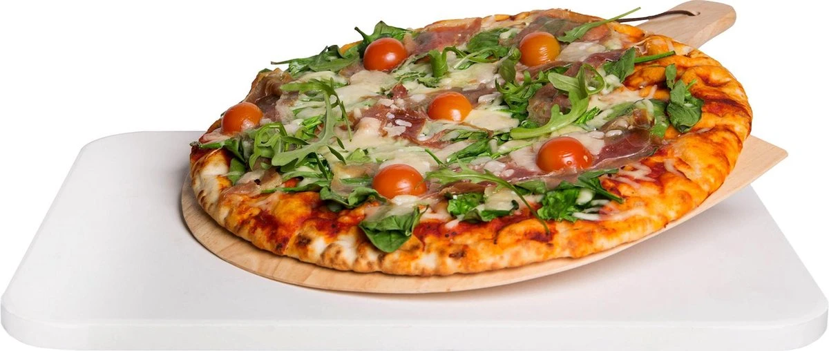 Gadgy Pizzasteen Met Pizzaschep – Cordieriet Voor Knapperige Pizzabodem – Pizzasteen Voor BBQ, Oven Of Kamado - Pizzaspatel - Pizza Set 10 Gadgy Pizzasteen Met Pizzaschep – Cordieriet Voor Knapperige Pizzabodem – Pizzasteen Voor BBQ, Oven Of Kamado - Pizzaspatel - Pizza Set - Afbeelding 8
