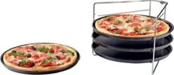 Pizza - Pizzarek - Pizza Oven - Zenker - Pizzabakset - 5 Delige Set Voor 4 Pizza's - Ø 28,5 Cm - Antiaanbaklaag Van ILAG® - Pizzaplaat - Pizza -Merkloos Verkoopwinkel 1200x519