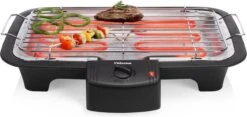 Voorkant 44 Tristar BQ-2813 Electrische Tafelbarbecue - Grilloppervlak (LxB) 38x22 Cm - 2000W - Zwart